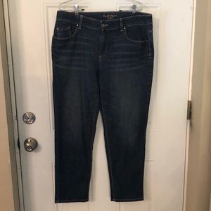 Chico’s Platinum Dark Wash Denim Jeans